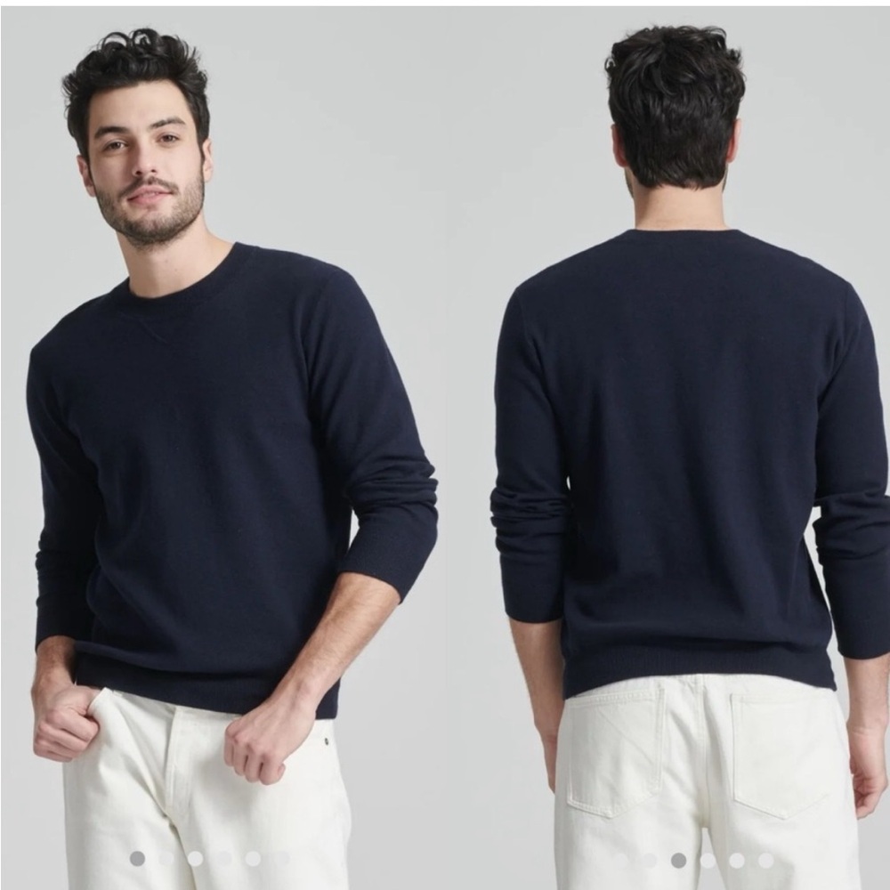 NWT NAADAM Cotton Cashmere Sweatshirt in Black‎ Size XS